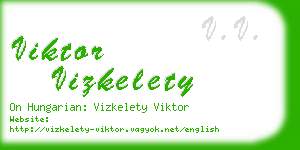 viktor vizkelety business card